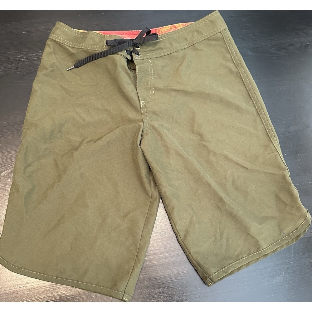Hurley Board Shorts Womens Beach Swim Trunks Coastal Surfer Grunge Green Size Sm
